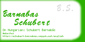 barnabas schubert business card